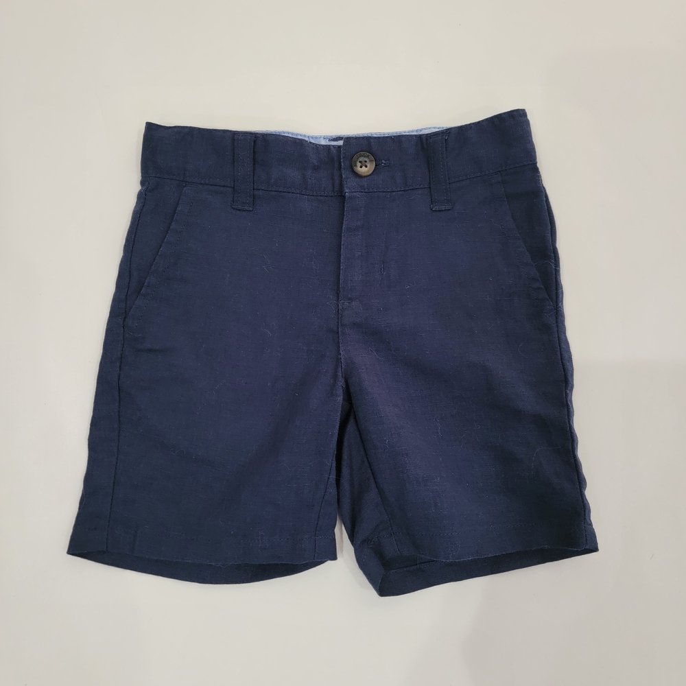 Janie and Jack Navy Blue Linen Shorts Sz 2T